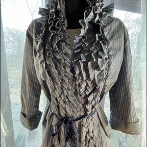 Grand & Greene Beautiful blue with white stripes blouse, size XL